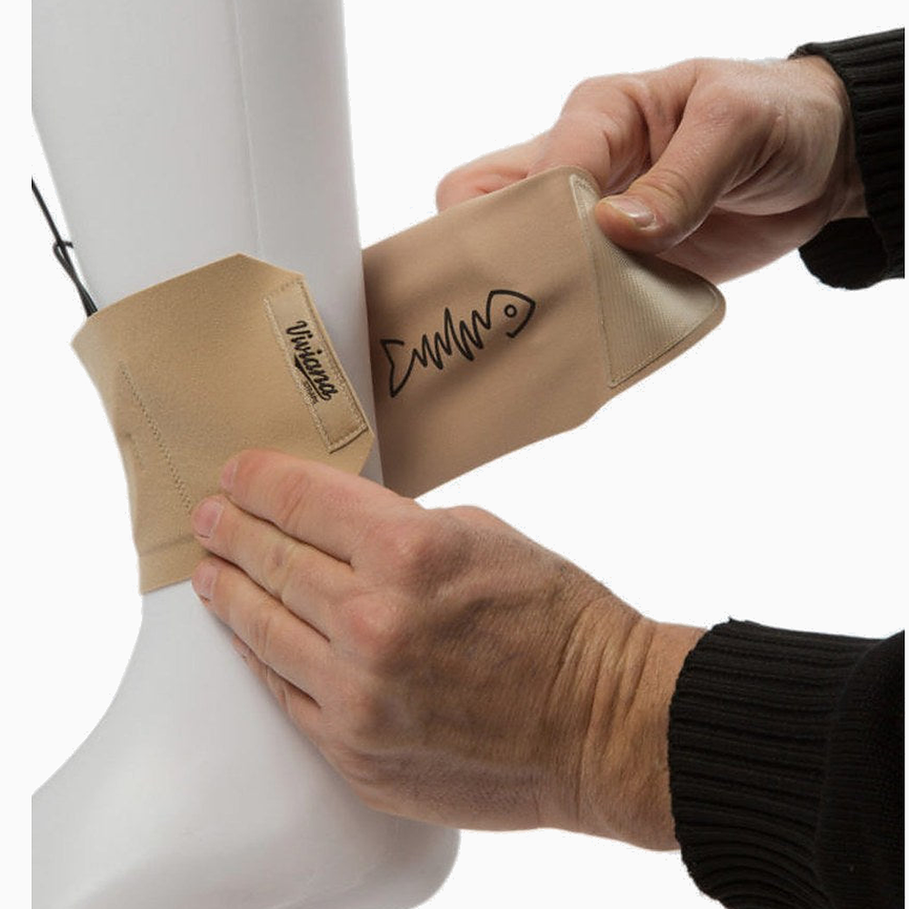 Viviana ankle strap fitted to a mannequin