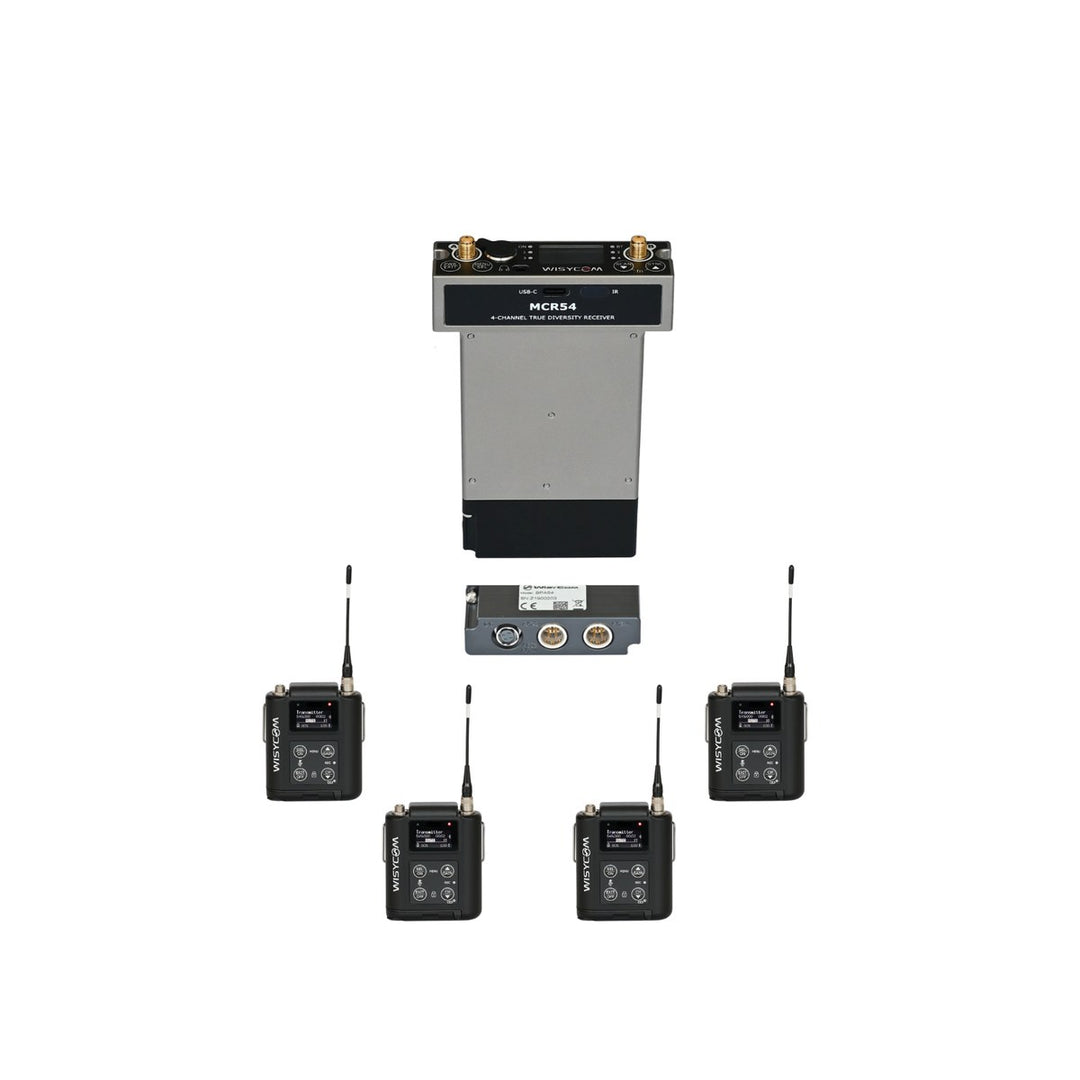 Wisycom MCR54 4-channel wireless bag kit
