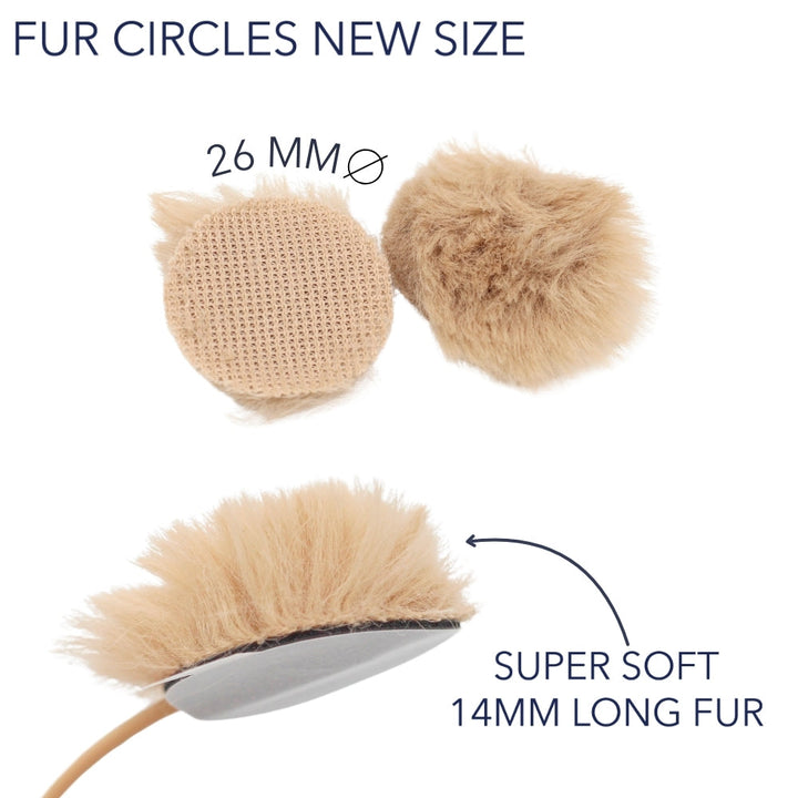 URSA Fur Circle size reference, 26mm diameter, beige