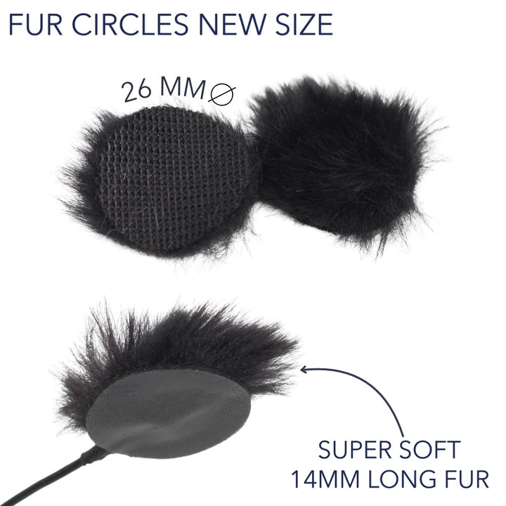 URSA Fur Circle size reference, 26mm diameter, black