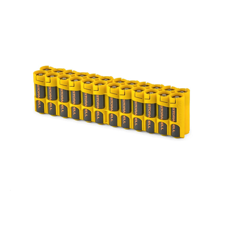 Storacell 24 AA Battery Caddy - Yellow