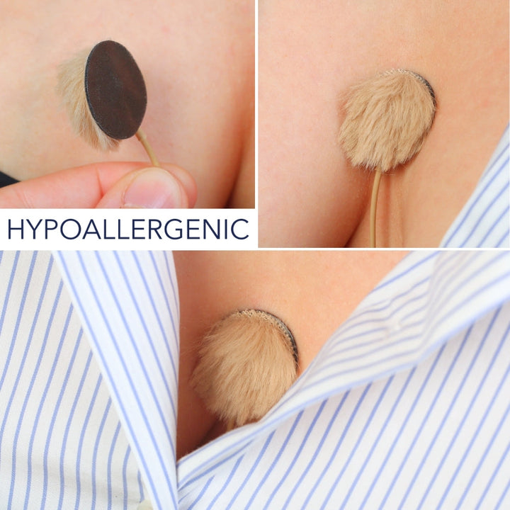 Beige URSA Fur Circle mounted on skin under costume
