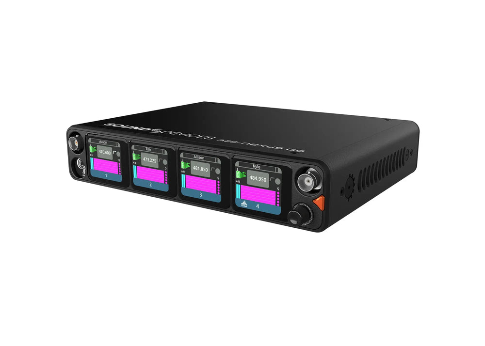 Sound Devices A20-Nexus Go angled view
