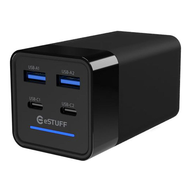 eSTUFF ES635201 120 W 4-port USB-C PPS GaN charger