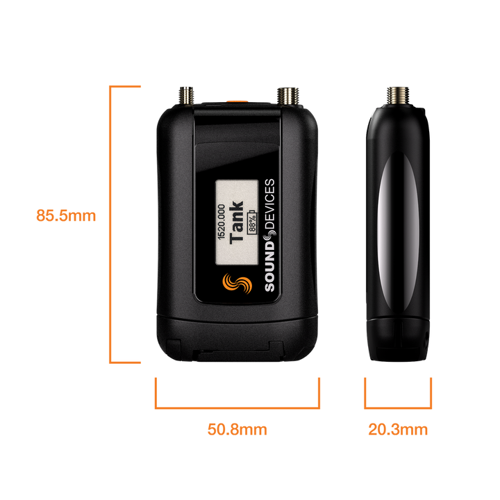 Sound Devices Astral Mini Plus dimensions diagram