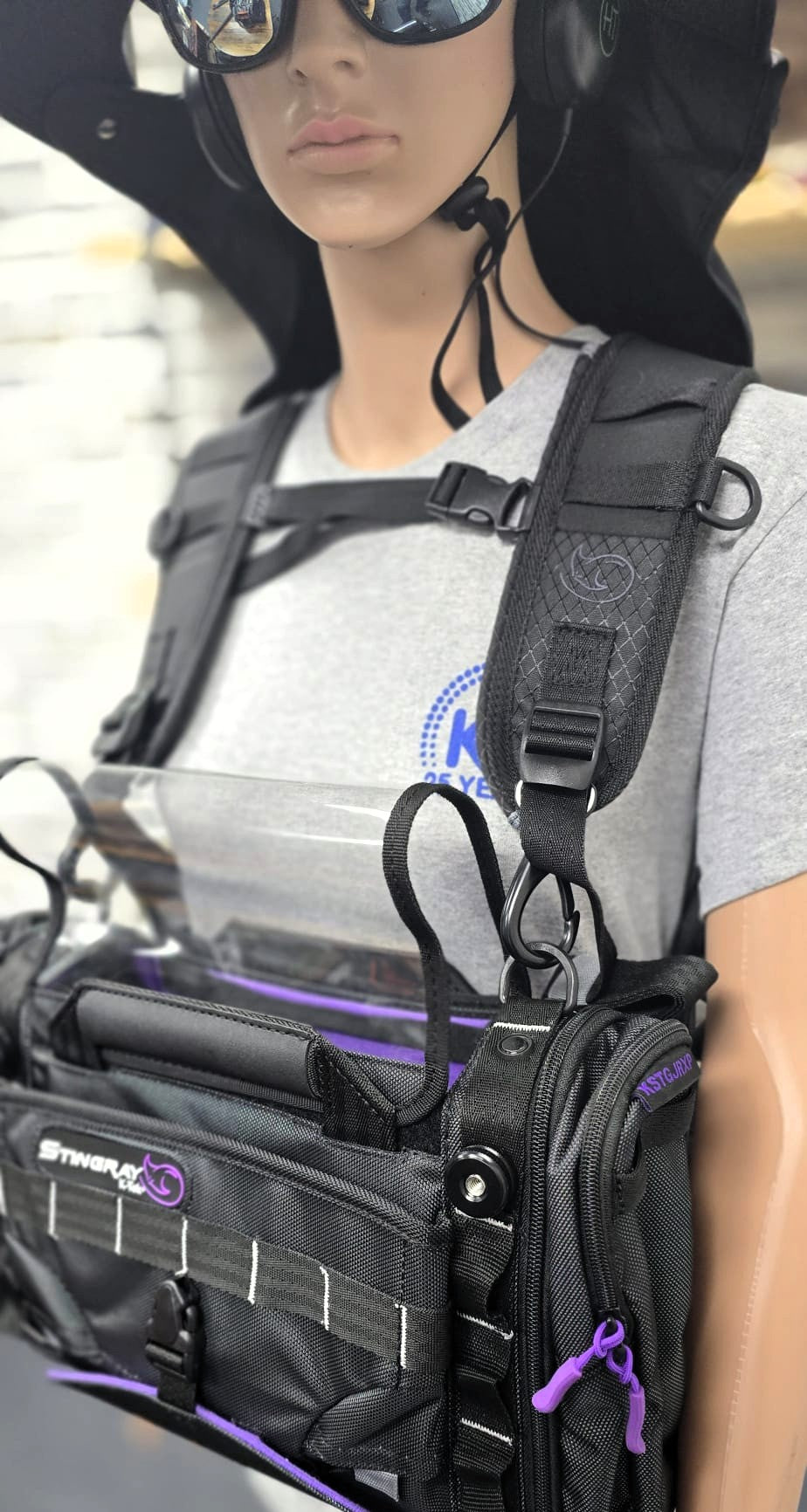 K-Tek KSULH1 Stingray Harness Lite worn with mixer bag