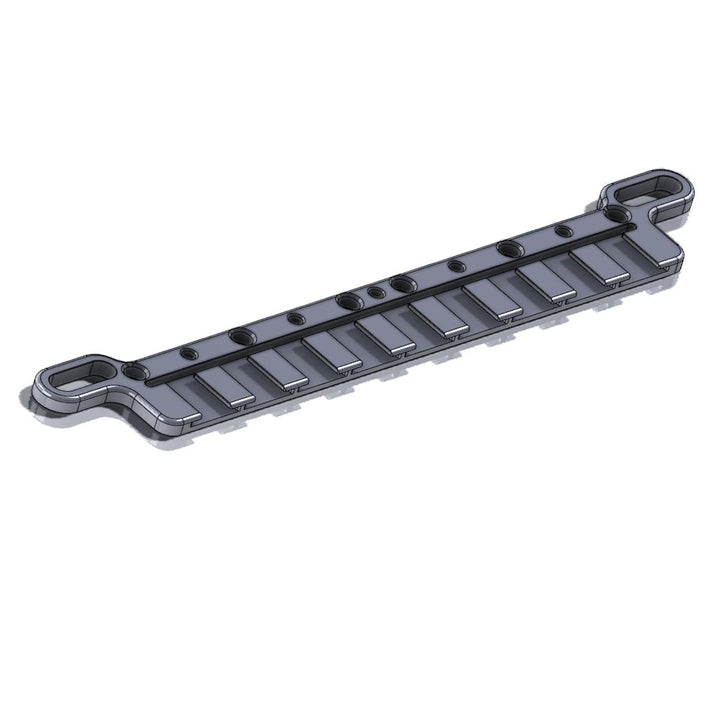 K-Tek KSBB1 Stingray Barnacle Bar — black anodized aluminum accessory bar with cold shoes and threads