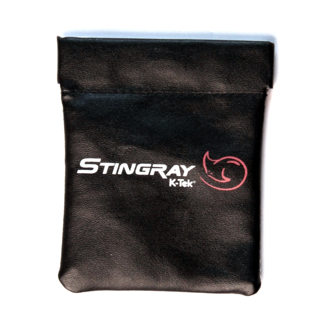K-Tek Stingray Lav Pouch KSLP1 — black self-closing lavalier pouch with Stingray logo
