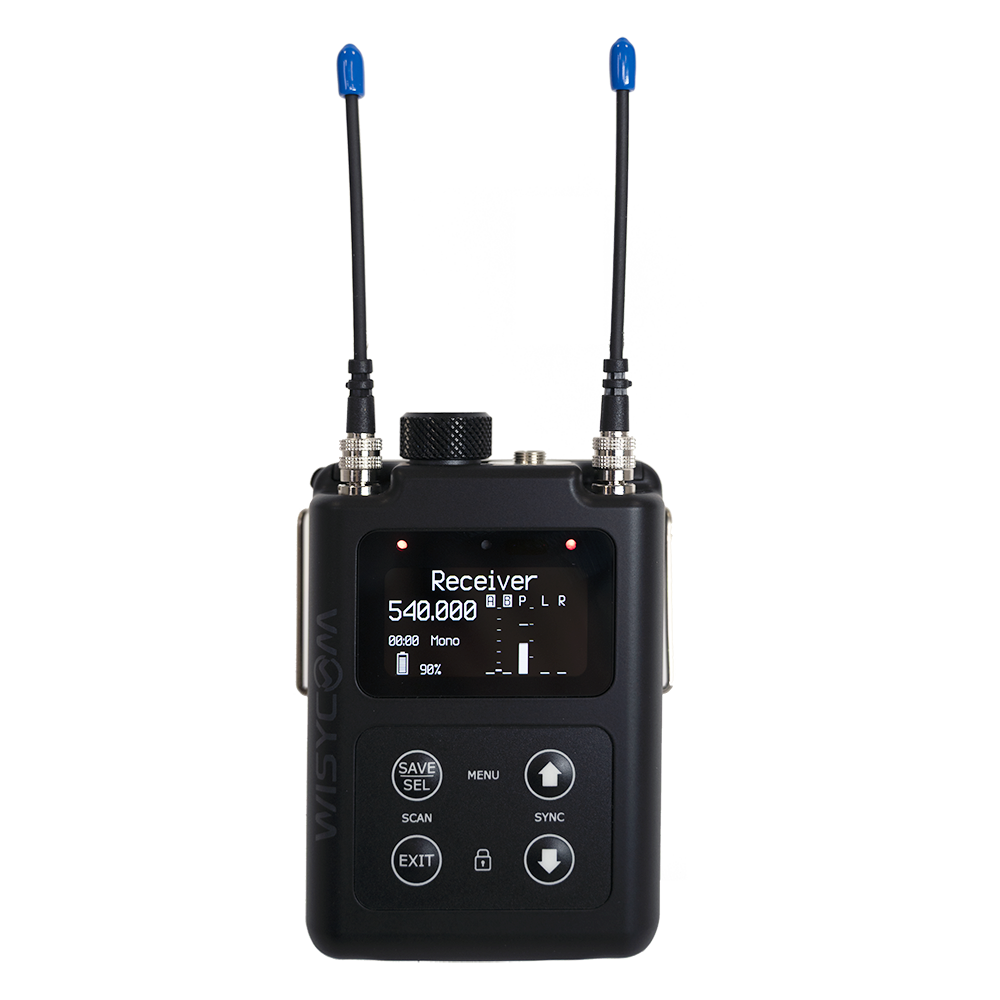 Wisycom MPR60 wideband true diversity IEM/IFB bodypack receiver