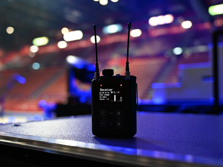 Wisycom MPR60 wideband IEM and IFB bodypack receiver in a live production environment