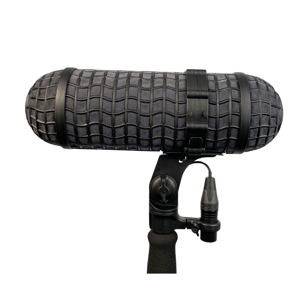 Radius Mini-ALTO 180 and RAD-2 kit with black fur windcover and fitted low-profile XLR cable