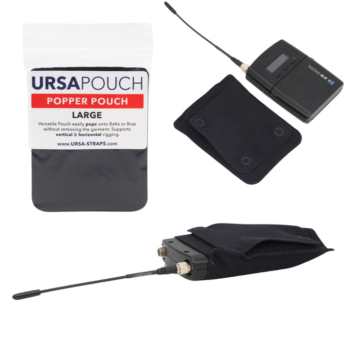 URSA Popper Pouch Large in black, packaged