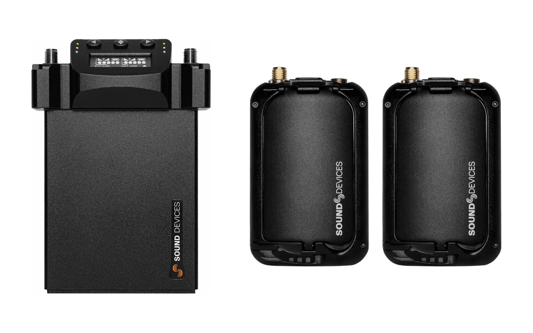 Sound Devices A20-RX receiver with two A20-Mini transmitters, 2-channel wireless kit