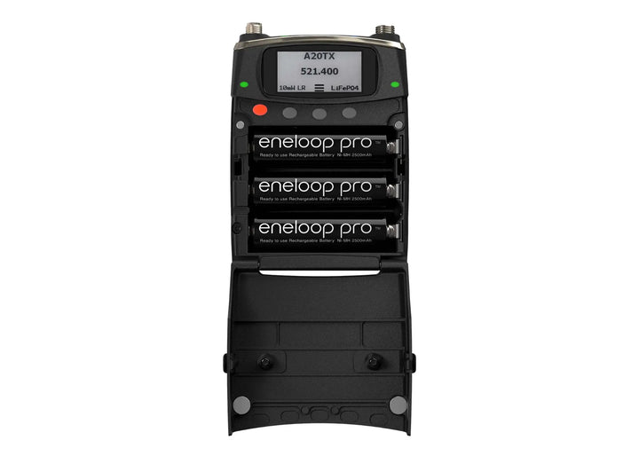Sound Devices A20-TX battery compartment open