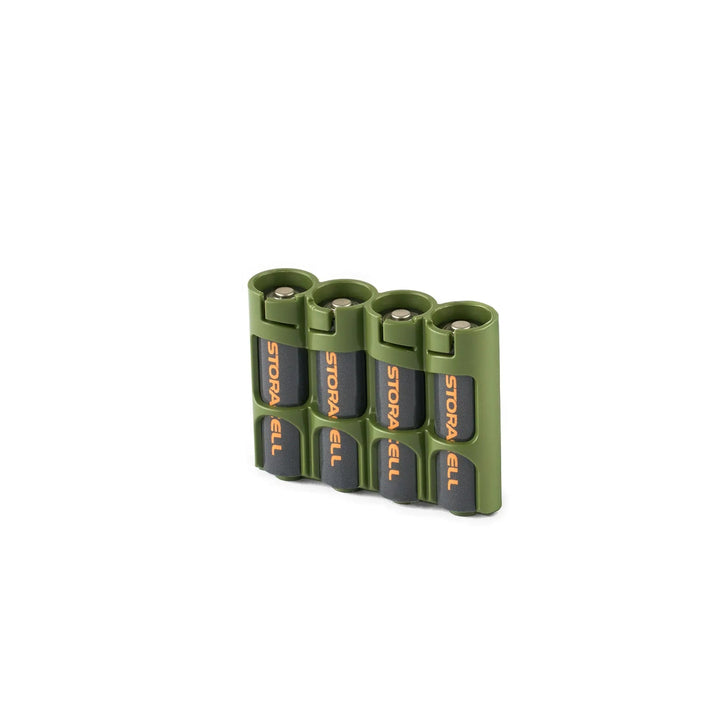 Storacell SlimLine AA 4 Pack Battery Caddy - Military Green