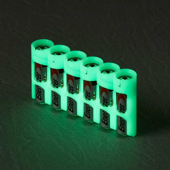 Storacell SlimLine AA 6 Pack Battery Caddy - Moonshine Glow