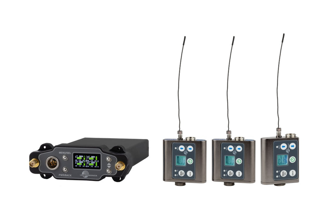 Lectrosonics DSR4 receiver with 2x SMDWB and 1x SMWB transmitters rental pack
