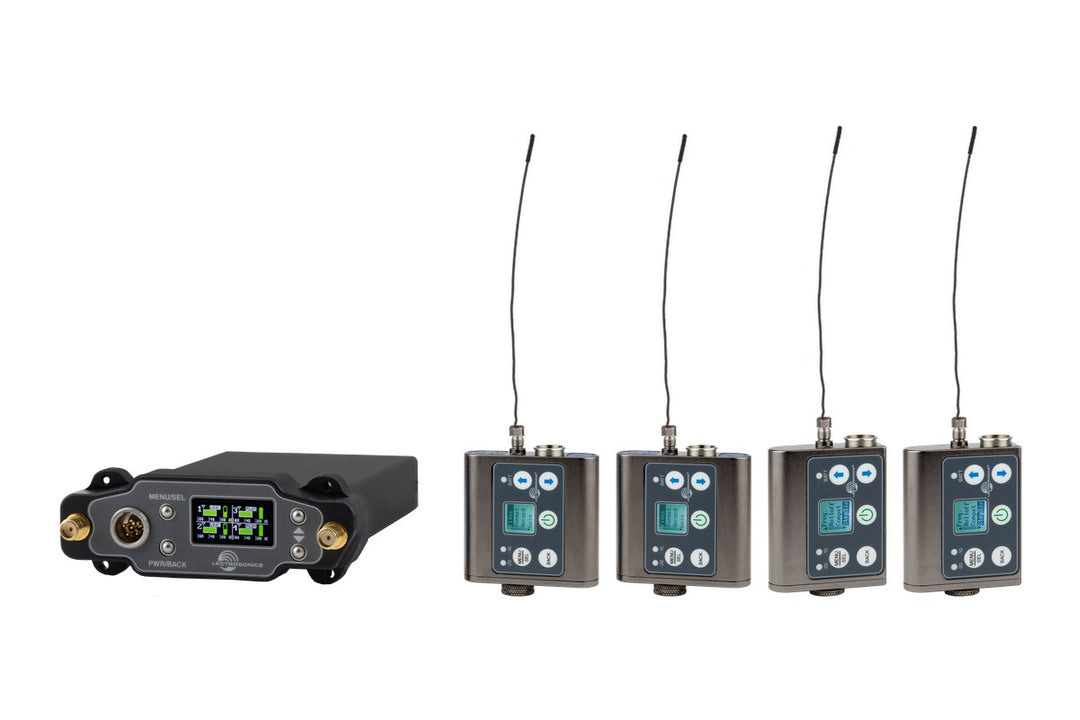Lectrosonics DSR4 receiver with 2x SMDWB and 2x SMWB transmitters rental pack