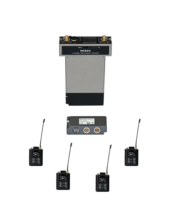 WISYCOM MCR54 + 4x MTP61 4-Channel Premium Wireless Bag Kit