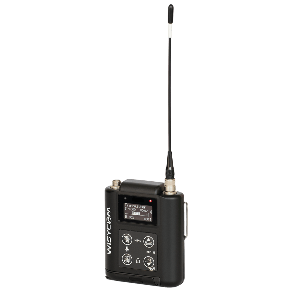 Wisycom MTP60 side and front view