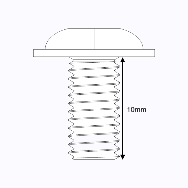 5 x 10mm Flanged Head Bolt (10 pcs)