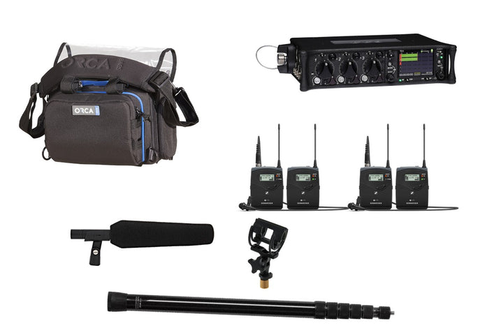 Sound kit rental: Sound Devices 633, two Sennheiser G4 wireless systems, MKH 416 with Rycote InVision, VDB boompole and Orca OR-28 bag