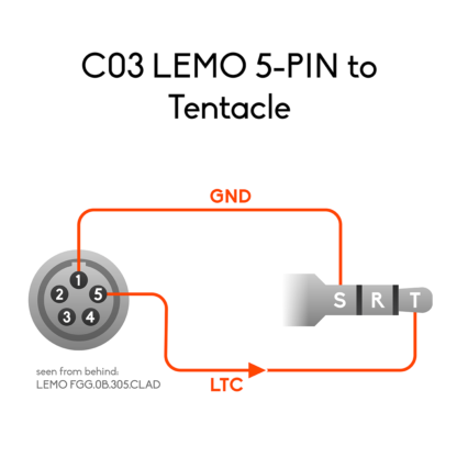 LEMO 5-Pin to Tentacle – timecode cable
